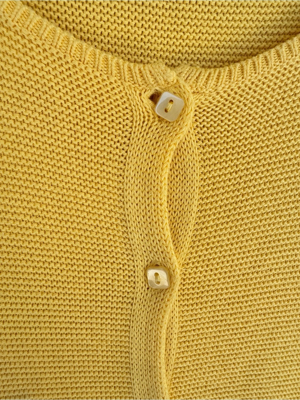 Talbots Bright Yellow Button-Front Cardigan - Picture 4 of 6